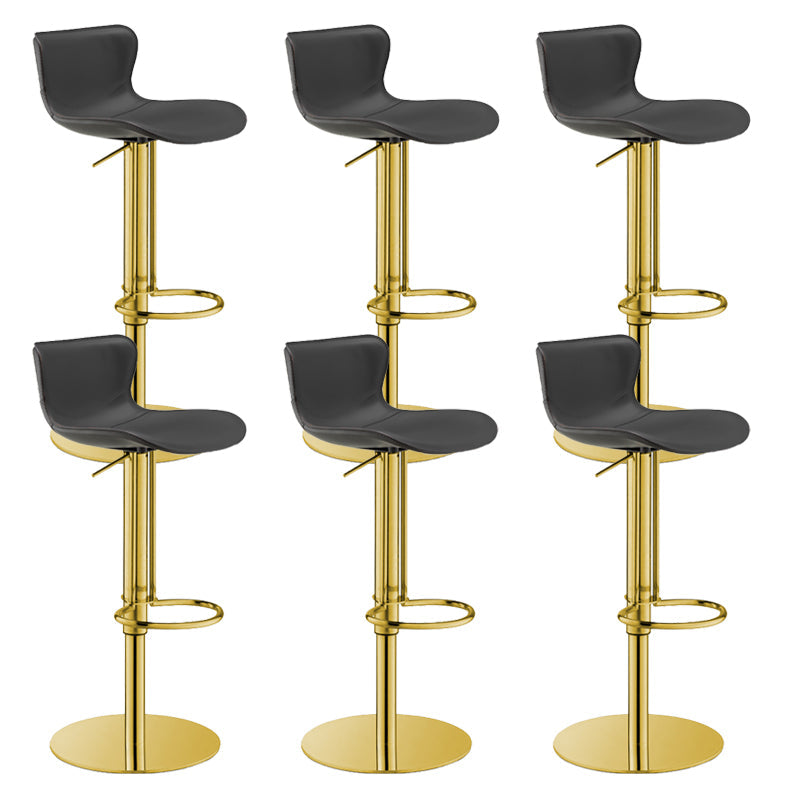 Leer verstelbare Bar Stool Glam Backlest Teller voor Bristol