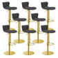 Leer verstelbare Bar Stool Glam Backlest Teller voor Bristol