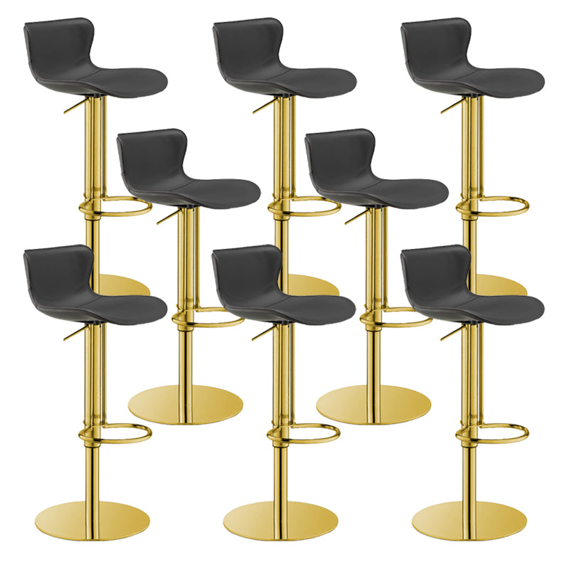 Leer verstelbare Bar Stool Glam Backlest Teller voor Bristol