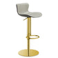 Leer verstelbare Bar Stool Glam Backlest Teller voor Bristol