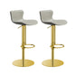 Leer verstelbare Bar Stool Glam Backlest Teller voor Bristol