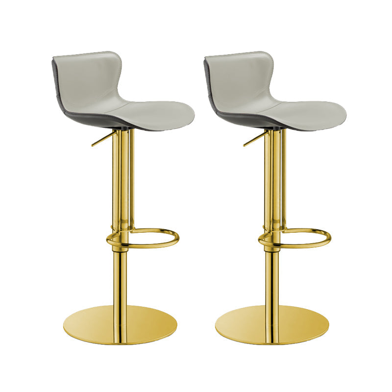Leer verstelbare Bar Stool Glam Backlest Teller voor Bristol