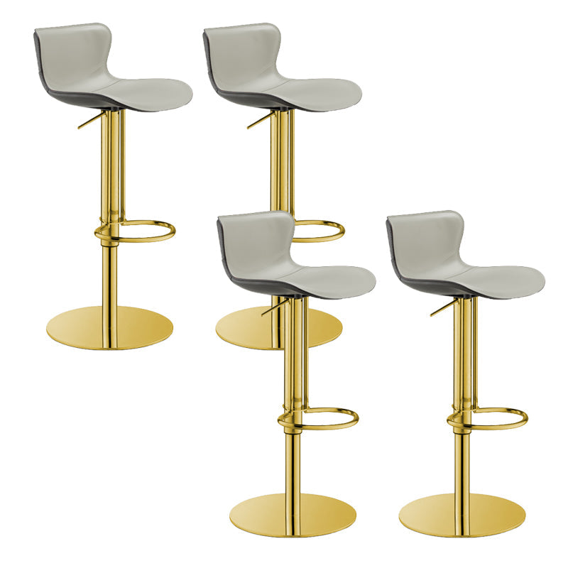 Leer verstelbare Bar Stool Glam Backlest Teller voor Bristol