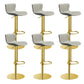 Leer verstelbare Bar Stool Glam Backlest Teller voor Bristol