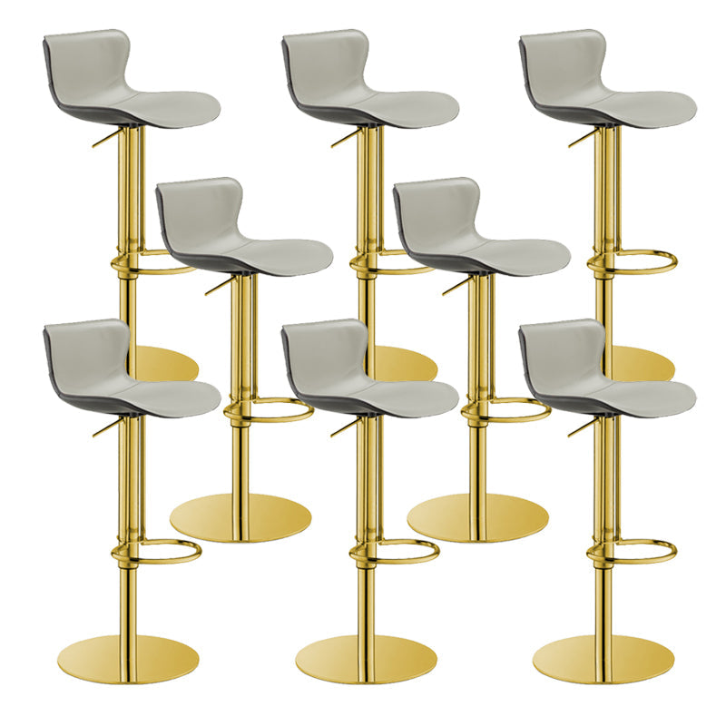 Leer verstelbare Bar Stool Glam Backlest Teller voor Bristol