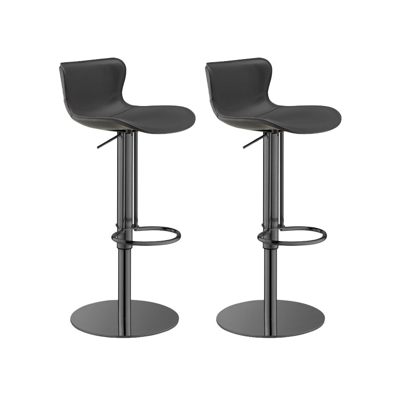 Leer verstelbare Bar Stool Glam Backlest Teller voor Bristol