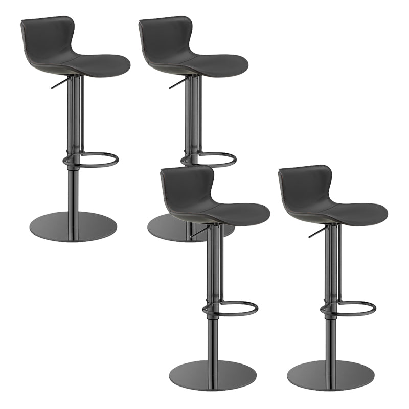 Leer verstelbare Bar Stool Glam Backlest Teller voor Bristol