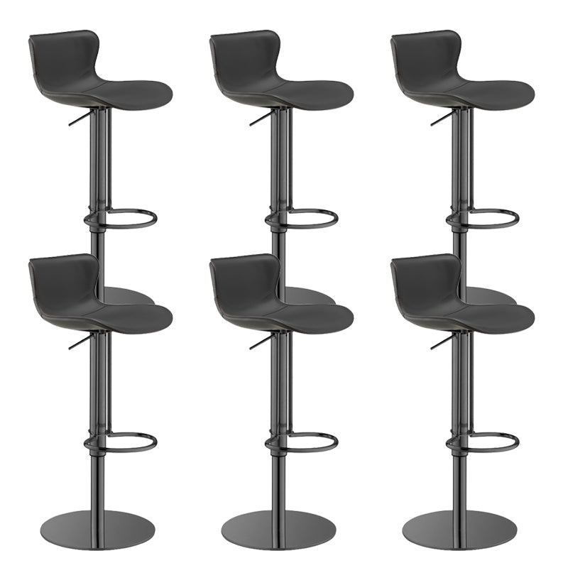Leer verstelbare Bar Stool Glam Backlest Teller voor Bristol