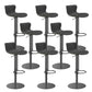 Leer verstelbare Bar Stool Glam Backlest Teller voor Bristol