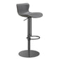 Leer verstelbare Bar Stool Glam Backlest Teller voor Bristol
