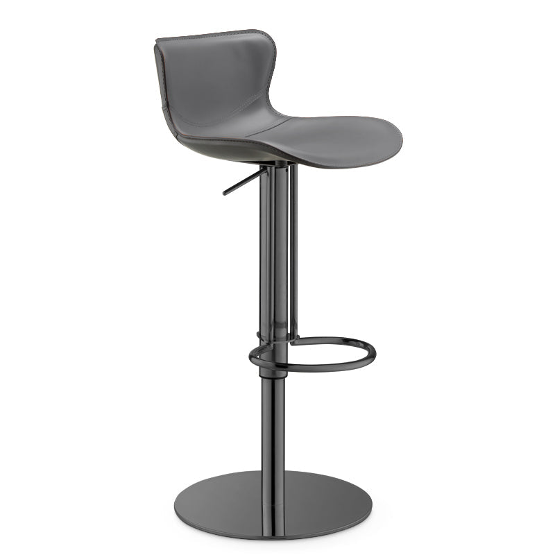 Leer verstelbare Bar Stool Glam Backlest Teller voor Bristol