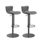 Leer verstelbare Bar Stool Glam Backlest Teller voor Bristol