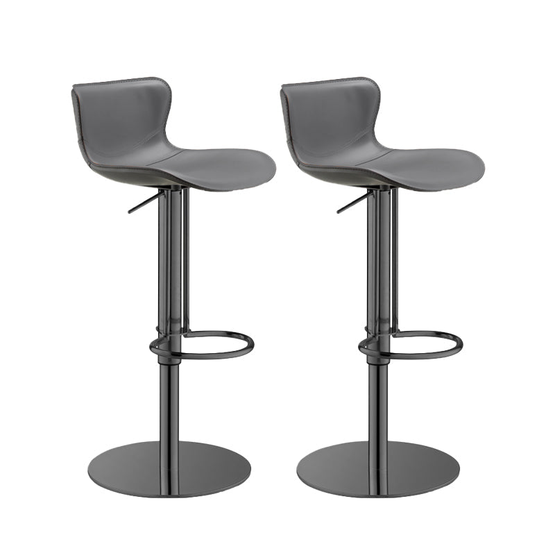 Leer verstelbare Bar Stool Glam Backlest Teller voor Bristol