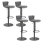 Leer verstelbare Bar Stool Glam Backlest Teller voor Bristol