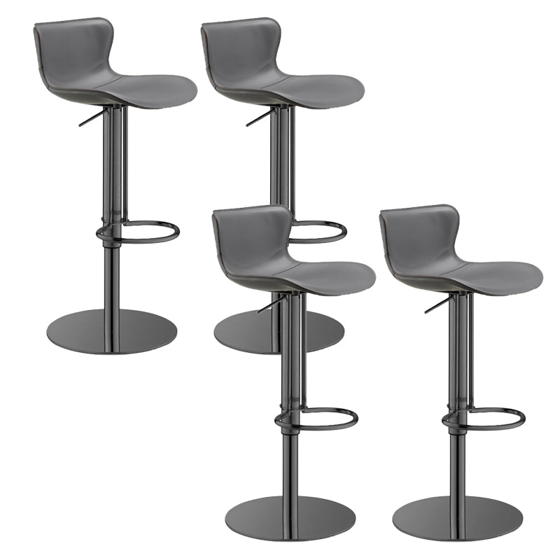 Leer verstelbare Bar Stool Glam Backlest Teller voor Bristol