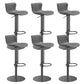 Leer verstelbare Bar Stool Glam Backlest Teller voor Bristol