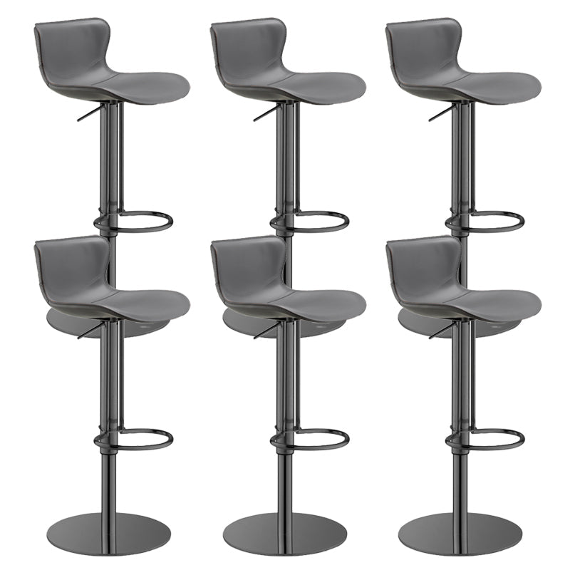Leer verstelbare Bar Stool Glam Backlest Teller voor Bristol