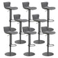 Leer verstelbare Bar Stool Glam Backlest Teller voor Bristol