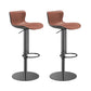 Leer verstelbare Bar Stool Glam Backlest Teller voor Bristol