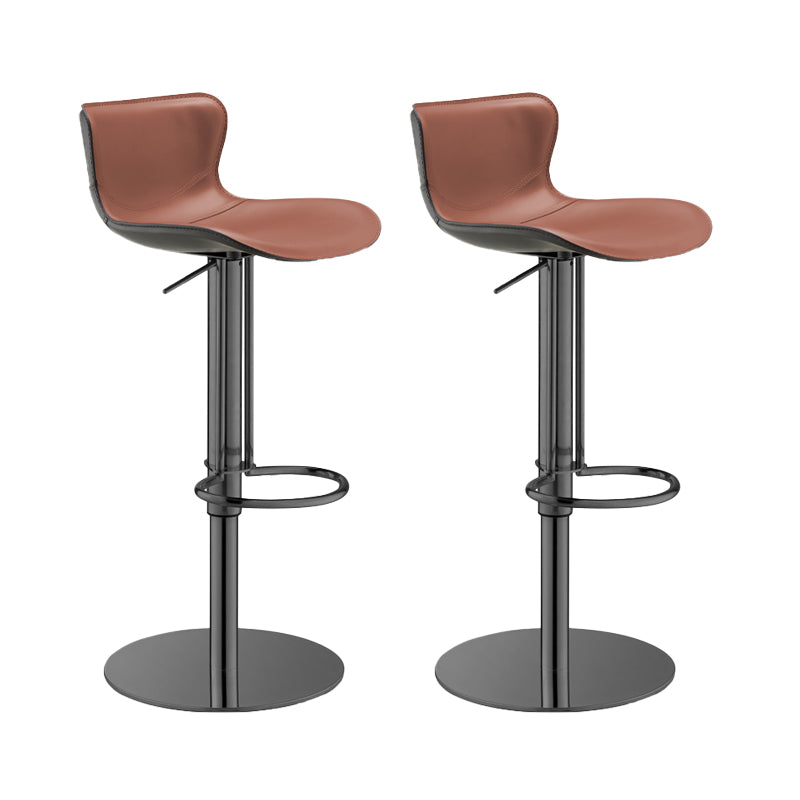 Leer verstelbare Bar Stool Glam Backlest Teller voor Bristol