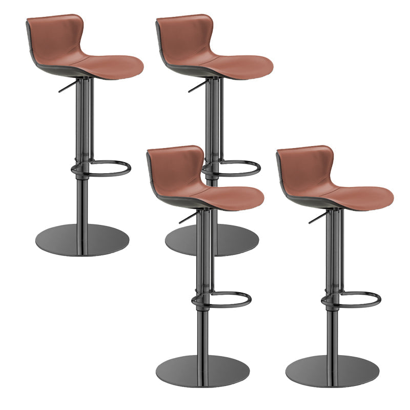 Leer verstelbare Bar Stool Glam Backlest Teller voor Bristol