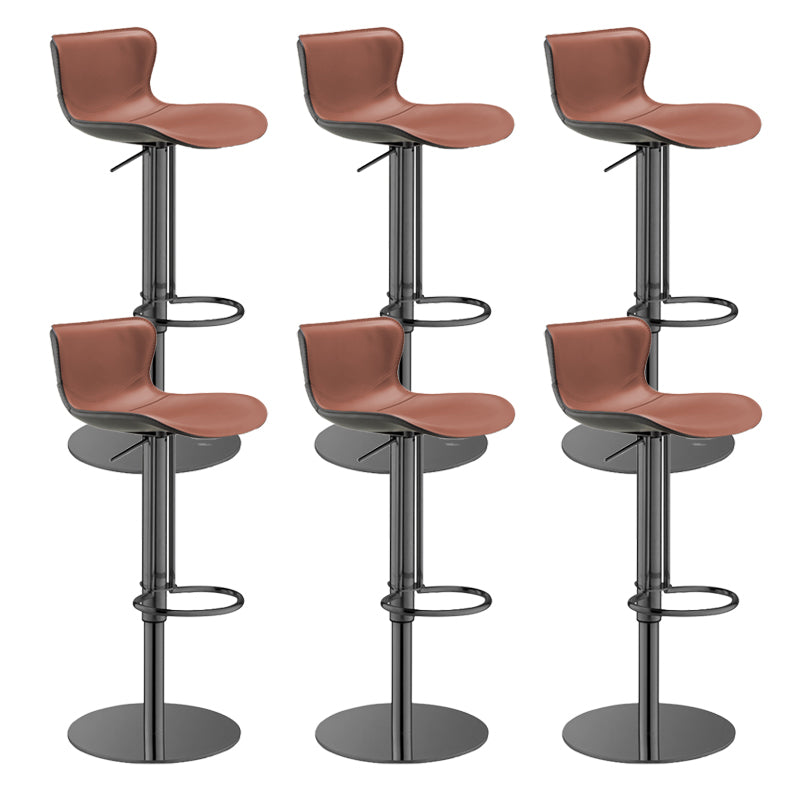 Leer verstelbare Bar Stool Glam Backlest Teller voor Bristol