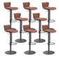 Leer verstelbare Bar Stool Glam Backlest Teller voor Bristol