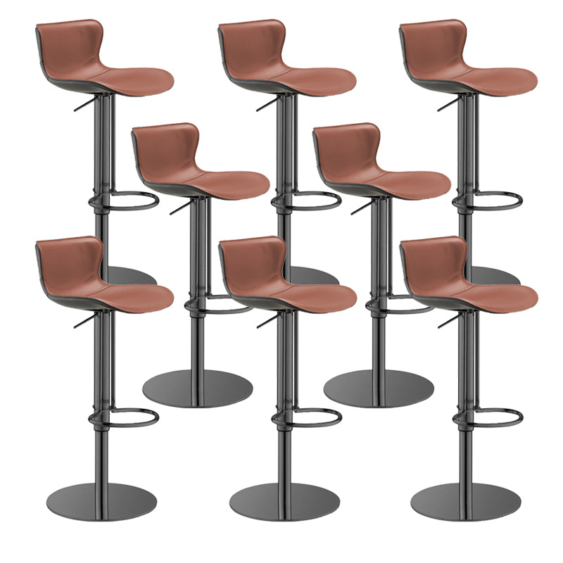 Leer verstelbare Bar Stool Glam Backlest Teller voor Bristol