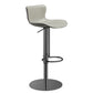 Leer verstelbare Bar Stool Glam Backlest Teller voor Bristol