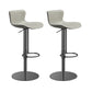 Leer verstelbare Bar Stool Glam Backlest Teller voor Bristol