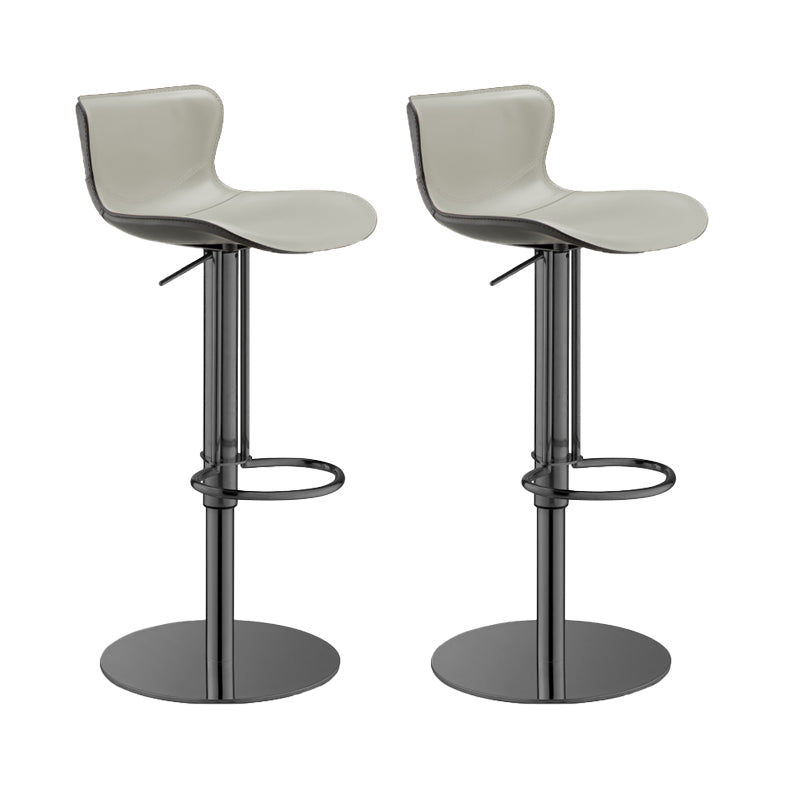 Leer verstelbare Bar Stool Glam Backlest Teller voor Bristol