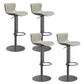 Leer verstelbare Bar Stool Glam Backlest Teller voor Bristol