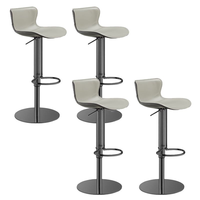 Leer verstelbare Bar Stool Glam Backlest Teller voor Bristol