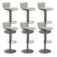 Leer verstelbare Bar Stool Glam Backlest Teller voor Bristol