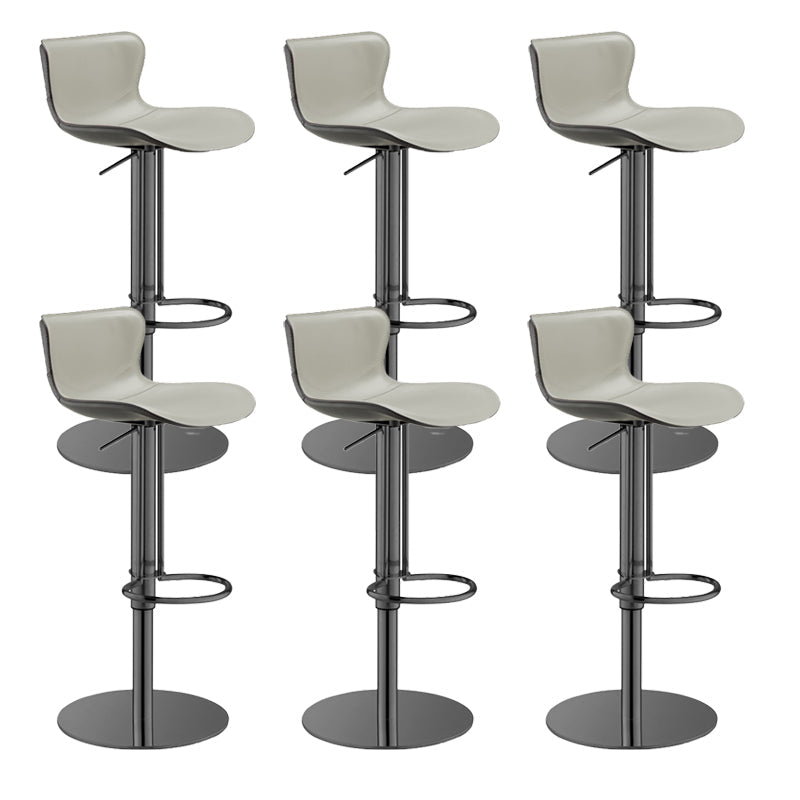 Leer verstelbare Bar Stool Glam Backlest Teller voor Bristol
