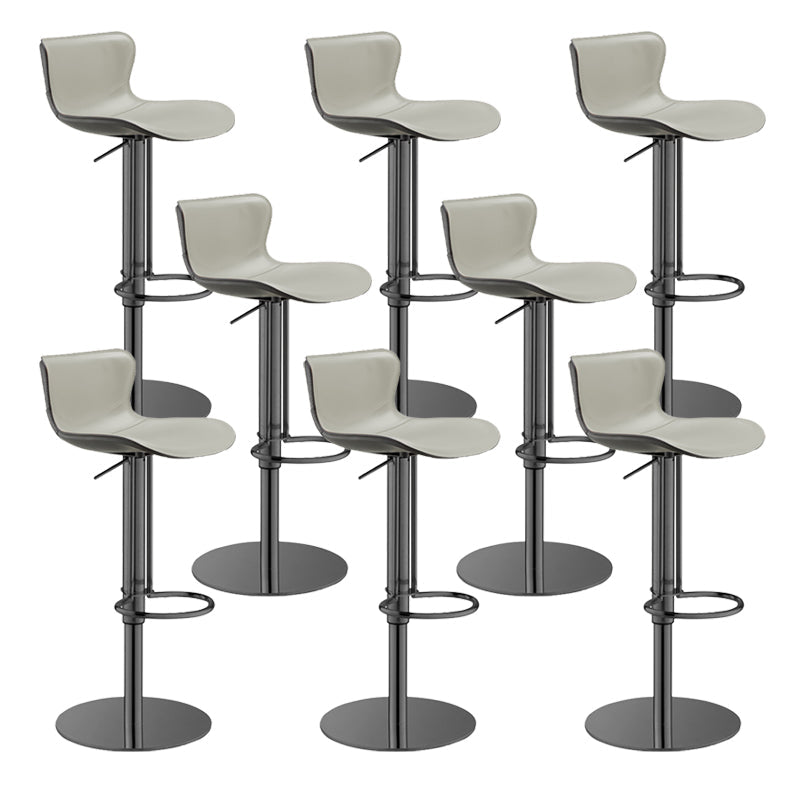 Leer verstelbare Bar Stool Glam Backlest Teller voor Bristol