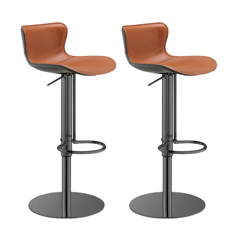 Leer verstelbare Bar Stool Glam Backlest Teller voor Bristol