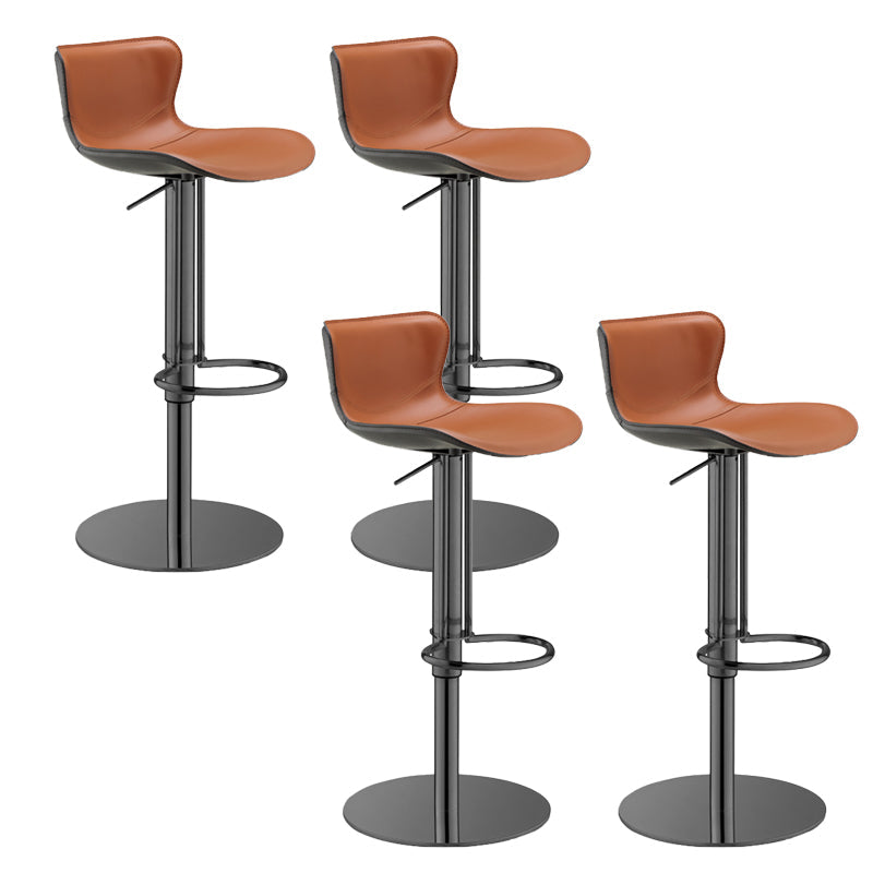 Leer verstelbare Bar Stool Glam Backlest Teller voor Bristol