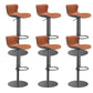 Leer verstelbare Bar Stool Glam Backlest Teller voor Bristol