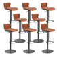 Leer verstelbare Bar Stool Glam Backlest Teller voor Bristol