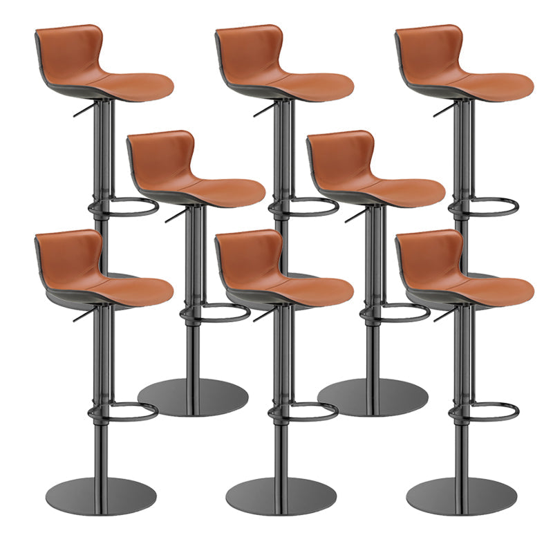 Leer verstelbare Bar Stool Glam Backlest Teller voor Bristol