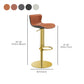 Leer verstelbare Bar Stool Glam Backlest Teller voor Bristol