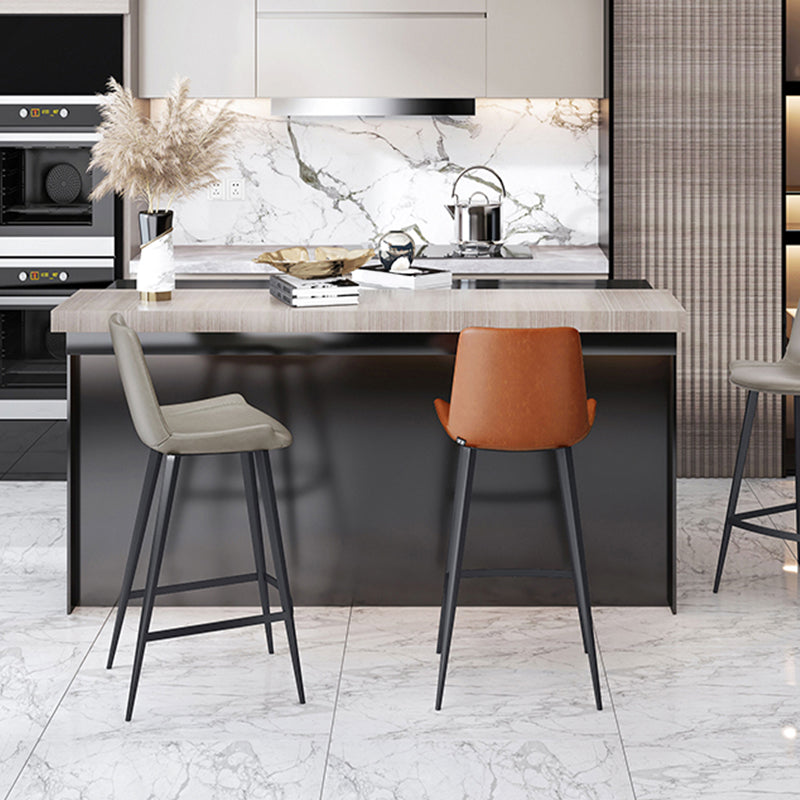 Moderne lederen barkruk lage rugvoetsteun tegenstoel voor Bristol