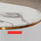 Marble Top TV Stand Modern Style Oval TV Cabinet with Drawers Clearhalo 'furn' 'furn_tv_stands_entertainment_centers' 'Furniture' 'Living Room Furniture' 'TV Stands & Entertainment Centers' 'TV Stands & Media Storage Furniture' 'tv_stands_entertainment_centers' 6664585