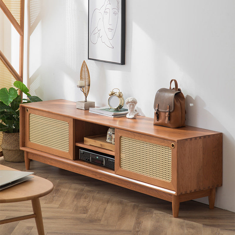 Scandinavian TV Media Console Solid Wood TV Console for Living Room Clearhalo 'furn' 'furn_tv_stands_entertainment_centers' 'Furniture' 'Living Room Furniture' 'TV Stands & Entertainment Centers' 'TV Stands & Media Storage Furniture' 'tv_stands_entertainment_centers' 6664604