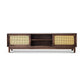 Scandinavian TV Media Console Solid Wood TV Console for Living Room 71"L x 16"W x 20"H Nut-Brown Clearhalo 'furn' 'furn_tv_stands_entertainment_centers' 'Furniture' 'Living Room Furniture' 'TV Stands & Entertainment Centers' 'TV Stands & Media Storage Furniture' 'tv_stands_entertainment_centers' 6664606