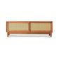 Scandinavian TV Media Console Solid Wood TV Console for Living Room 59"L x 16"W x 20"H Cherry Clearhalo 'furn' 'furn_tv_stands_entertainment_centers' 'Furniture' 'Living Room Furniture' 'TV Stands & Entertainment Centers' 'TV Stands & Media Storage Furniture' 'tv_stands_entertainment_centers' 6664610