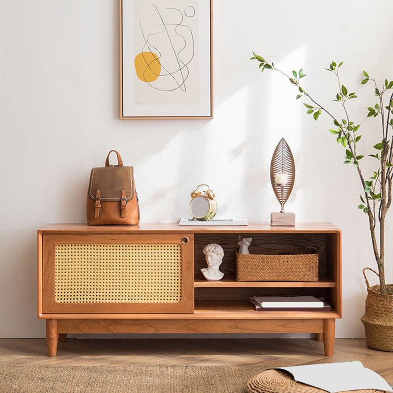 Scandinavian TV Media Console Solid Wood TV Console for Living Room Clearhalo 'furn' 'furn_tv_stands_entertainment_centers' 'Furniture' 'Living Room Furniture' 'TV Stands & Entertainment Centers' 'TV Stands & Media Storage Furniture' 'tv_stands_entertainment_centers' 6664611