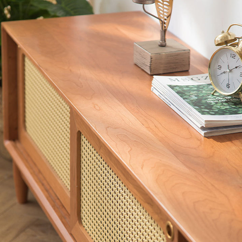 Scandinavian TV Media Console Solid Wood TV Console for Living Room Clearhalo 'furn' 'furn_tv_stands_entertainment_centers' 'Furniture' 'Living Room Furniture' 'TV Stands & Entertainment Centers' 'TV Stands & Media Storage Furniture' 'tv_stands_entertainment_centers' 6664616