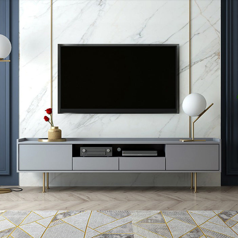Wooden TV Media Stand Scandinavian TV Console for Living Room Grey Clearhalo 'furn' 'furn_tv_stands_entertainment_centers' 'Furniture' 'Living Room Furniture' 'TV Stands & Entertainment Centers' 'TV Stands & Media Storage Furniture' 'tv_stands_entertainment_centers' 6664629